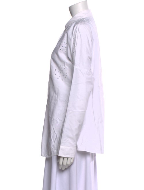 Akris Punto Long Sleeve Button-Up Top