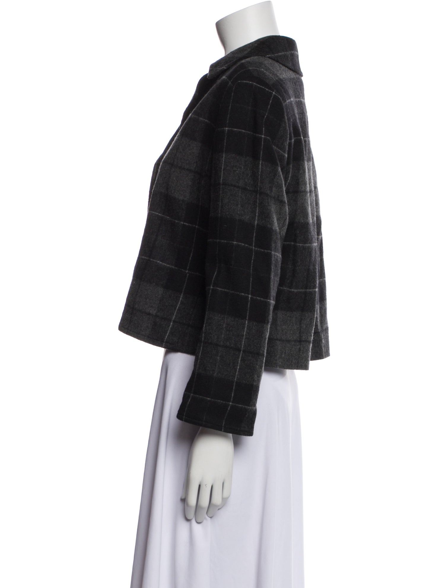 Akris Punto Wool Plaid Print Blazer