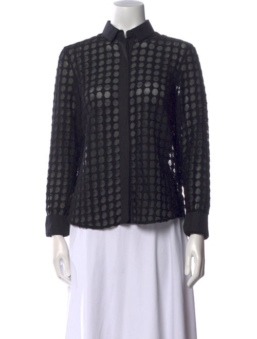 Akris Punto Long Sleeve Button-Up Top