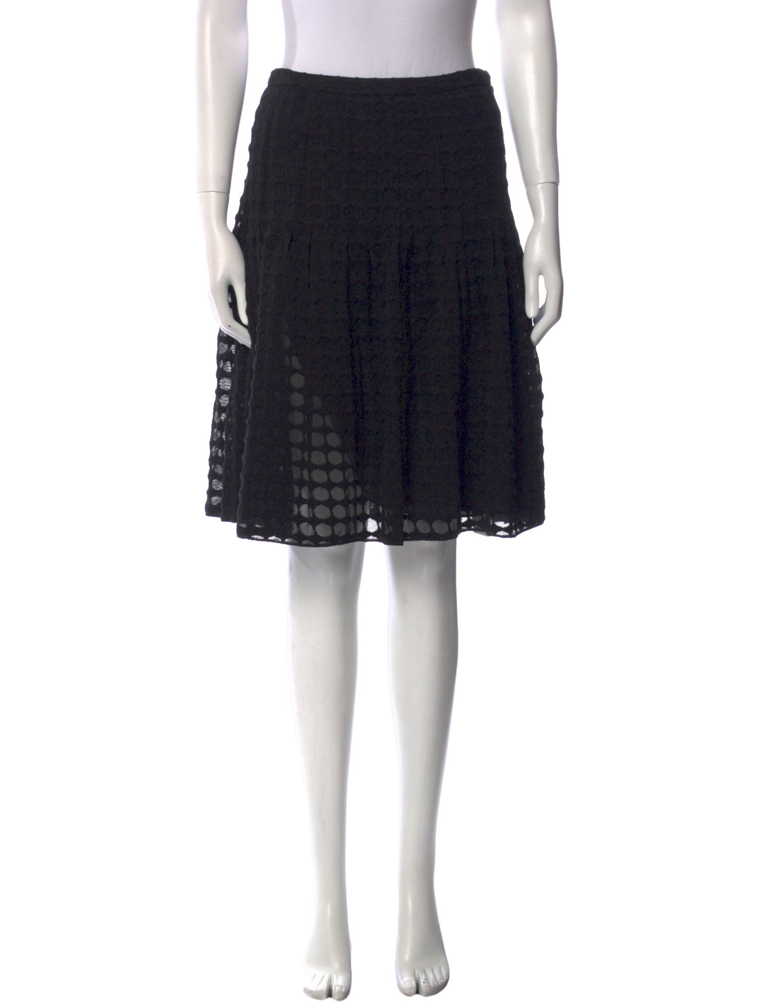 Akris Punto Pleated Accents Knee-Length Skirt