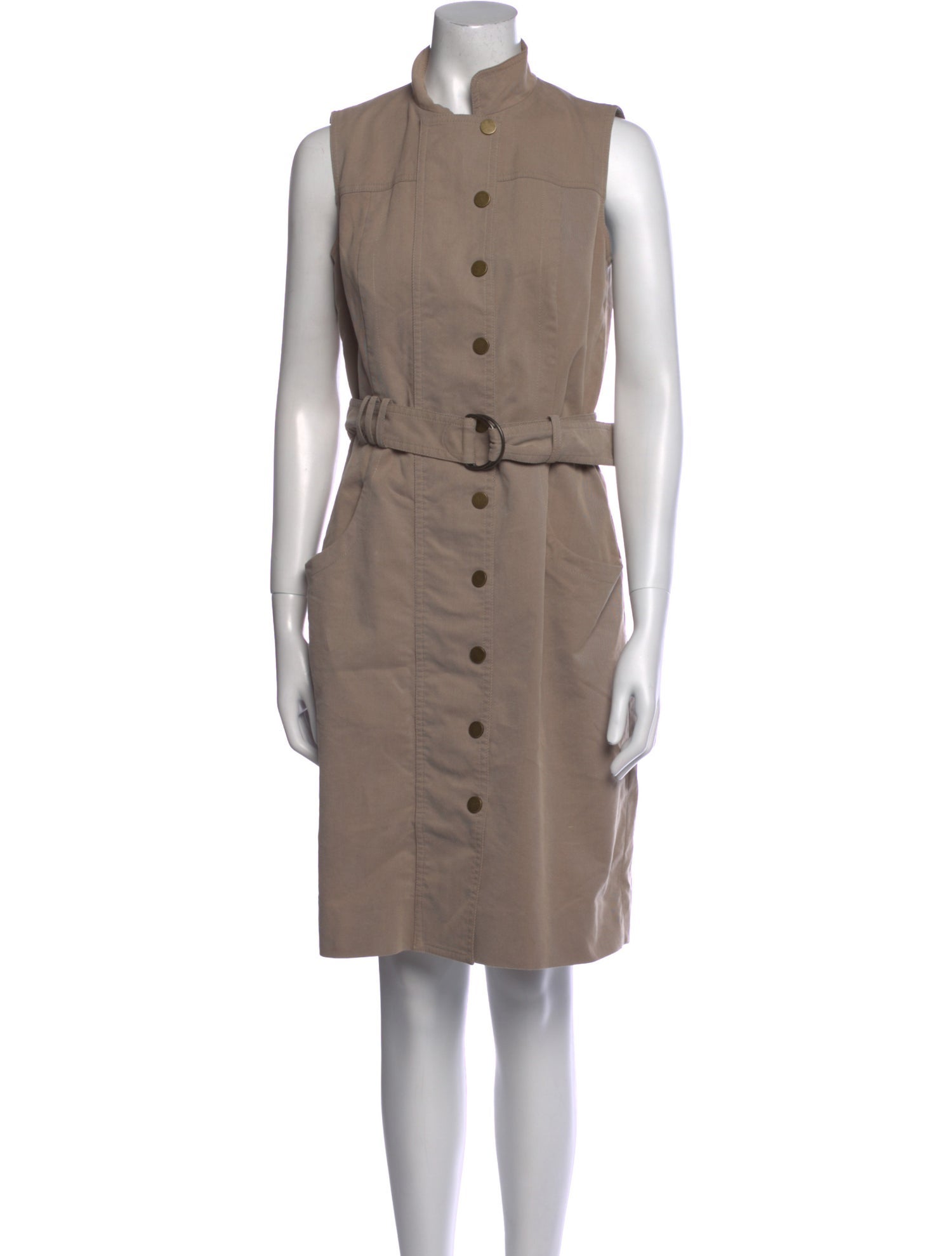 Akris Punto Mock Neck Knee-Length Dress