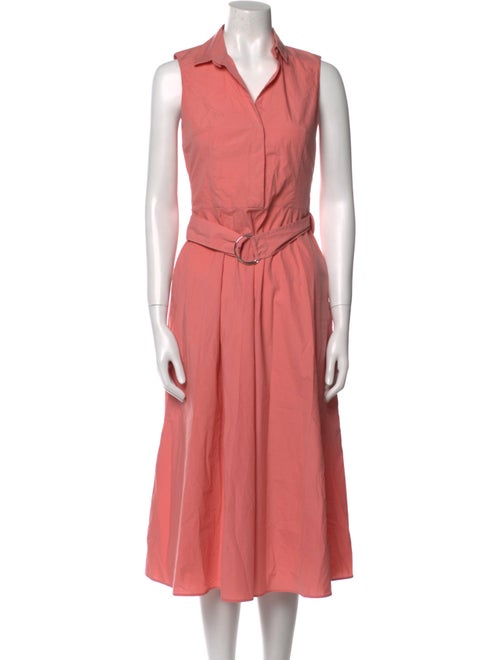 Akris Punto V-Neck Midi Length Dress