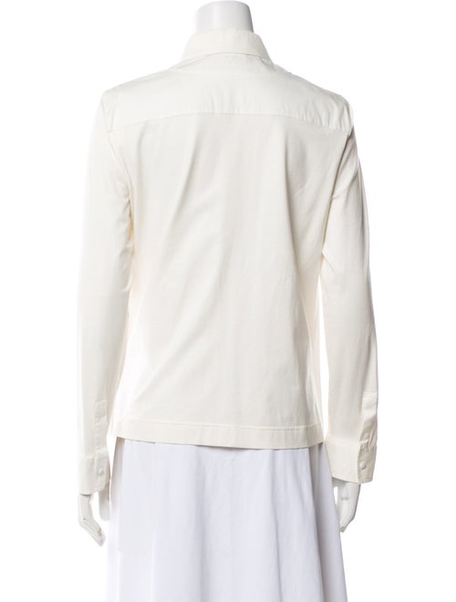 Akris Punto Long Sleeve Button-Up Top
