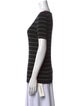 Akris Punto Striped Scoop Neck T-Shirt