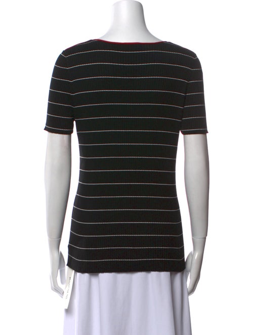 Akris Punto Striped Scoop Neck T-Shirt