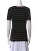 Akris Punto Striped Scoop Neck T-Shirt