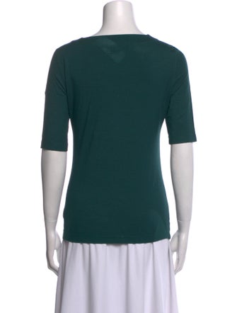 Akris Punto Square Neckline Short Sleeve Top