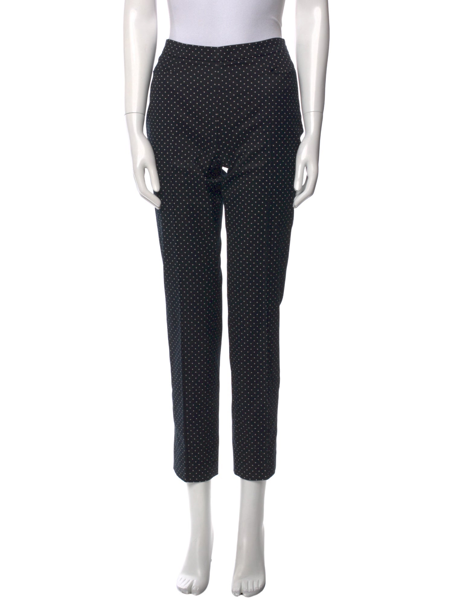 Akris Punto Polka Dot Print Straight Leg Pants