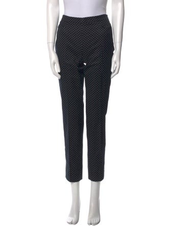 Akris Punto Polka Dot Print Straight Leg Pants