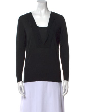 Akris Punto Wool Square Neckline Top