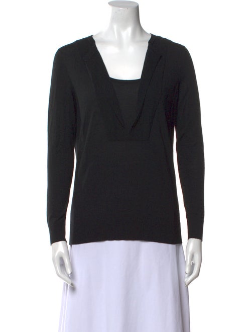 Akris Punto Wool Square Neckline Top