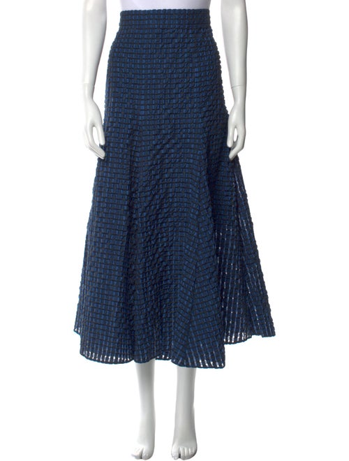 Akris Punto Striped Midi Length Skirt