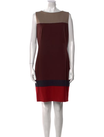 Akris Punto Colorblock Pattern Knee-Length Dress