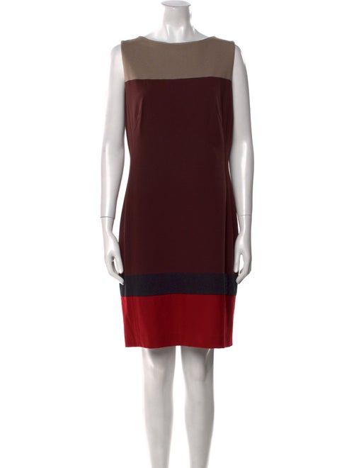 Akris Punto Colorblock Pattern Knee-Length Dress