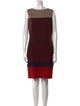 Akris Punto Colorblock Pattern Knee-Length Dress