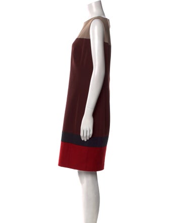 Akris Punto Colorblock Pattern Knee-Length Dress