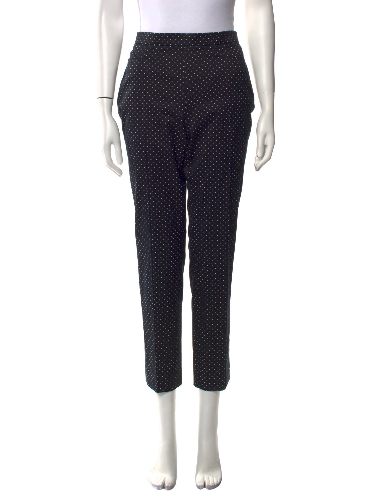 Akris Punto Polka Dot Print Straight Leg Pants