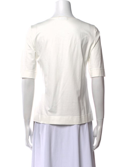 Akris Punto Square Neckline Short Sleeve Top