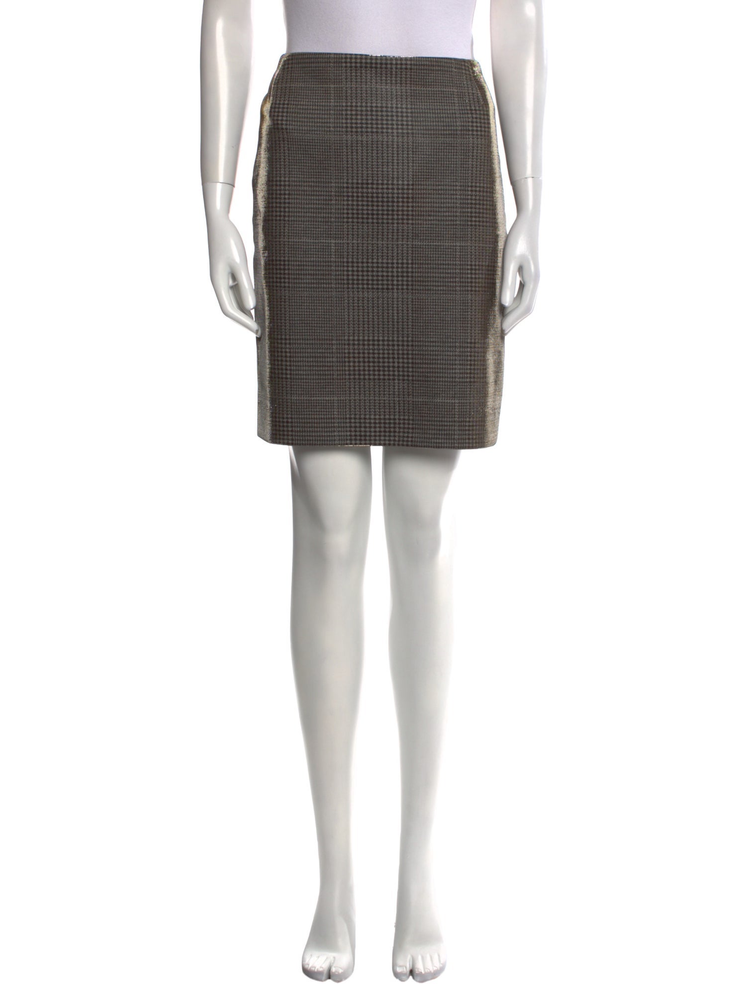Akris Punto Houndstooth Print Mini Skirt