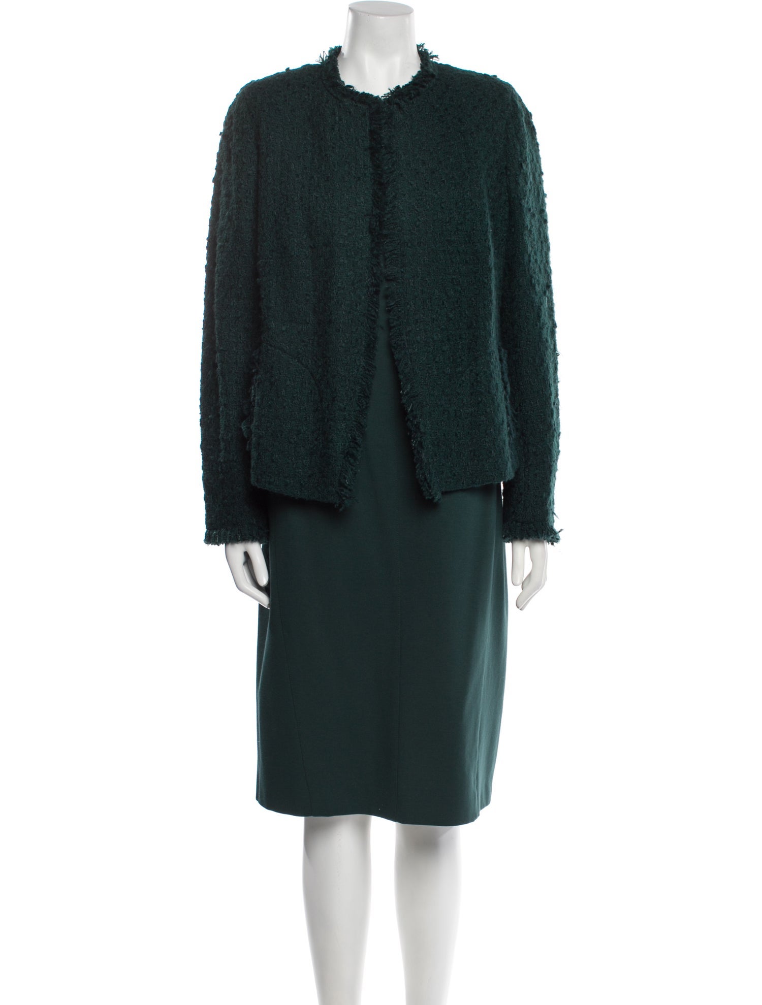 Akris Punto Wool Ruffle Embellishment Dress Set