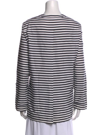 Akris Punto Striped Crew Neck Tunic