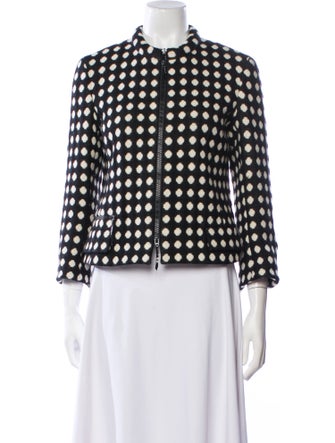 Akris Punto Wool Plaid Print Blazer