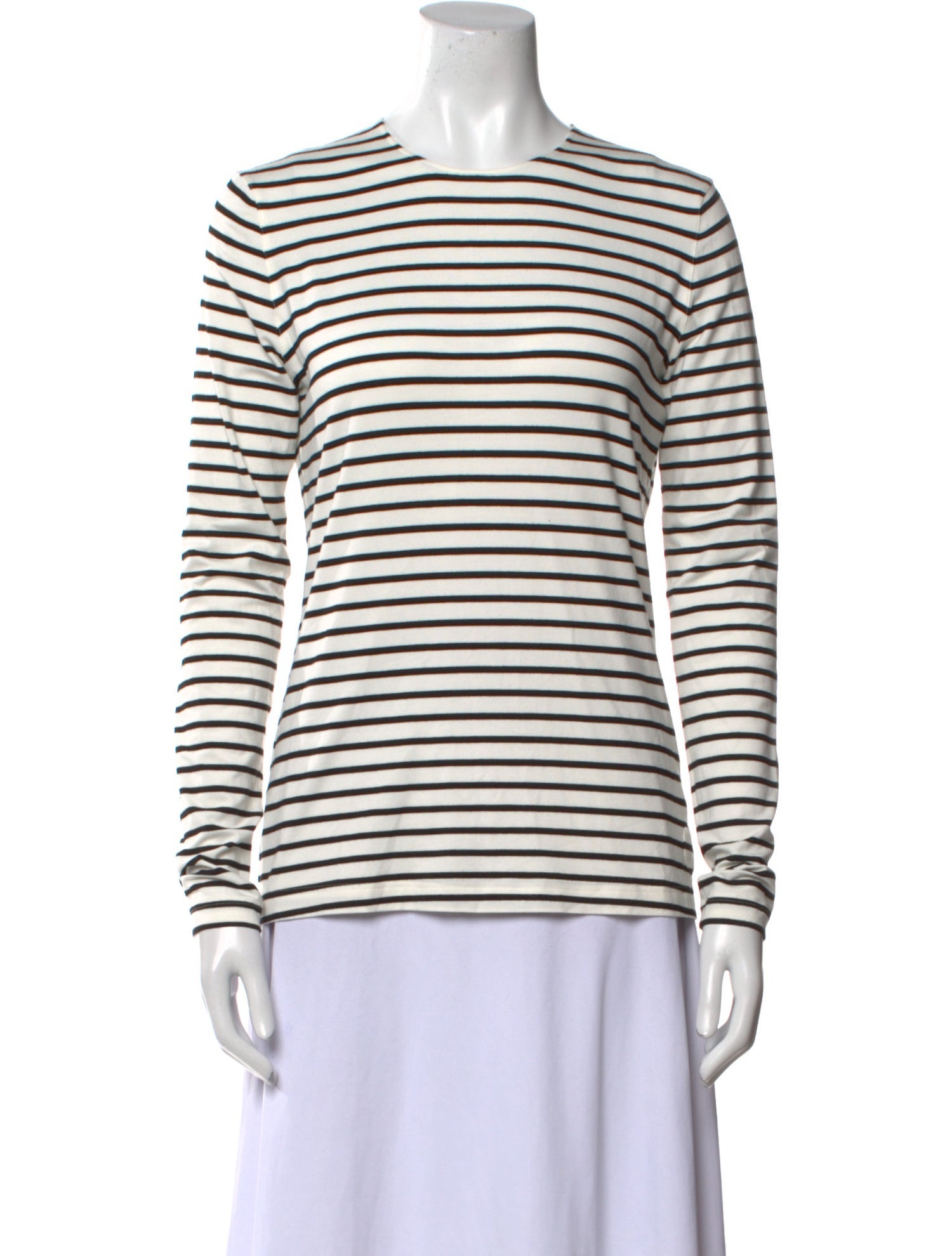 Akris Punto Striped Crew Neck T-Shirt