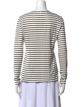 Akris Punto Striped Crew Neck T-Shirt