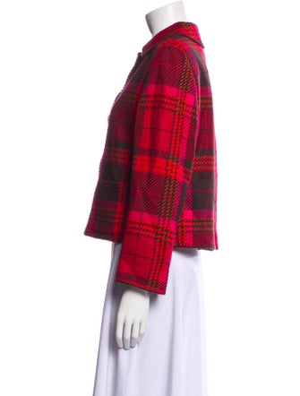 Akris Punto Wool Plaid Print Jacket