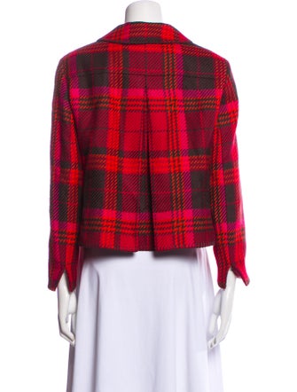 Akris Punto Wool Plaid Print Jacket