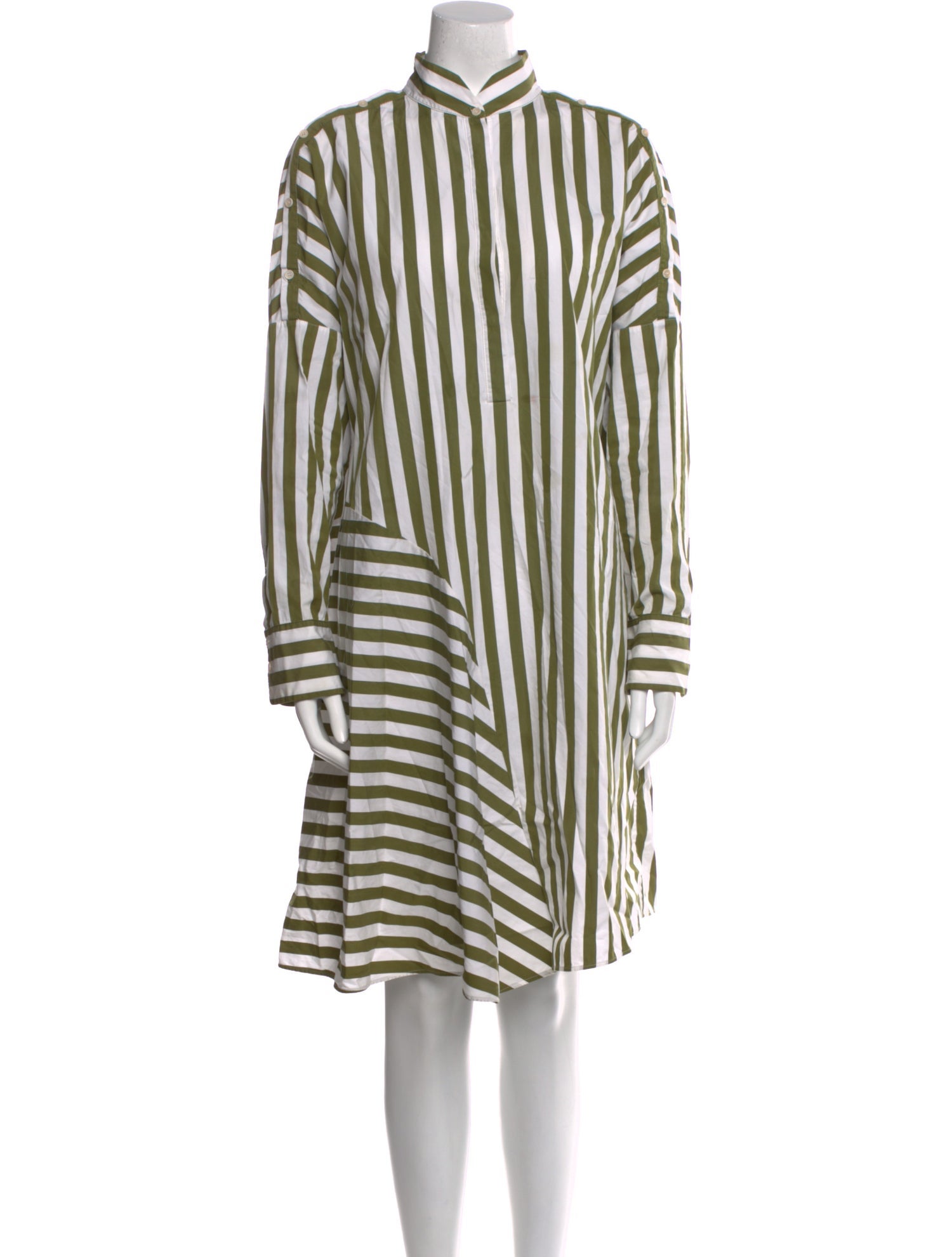Akris Punto Striped Knee-Length Dress