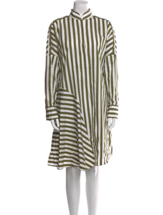 Akris Punto Striped Knee-Length Dress