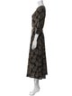 Akris Punto Floral Print Long Dress