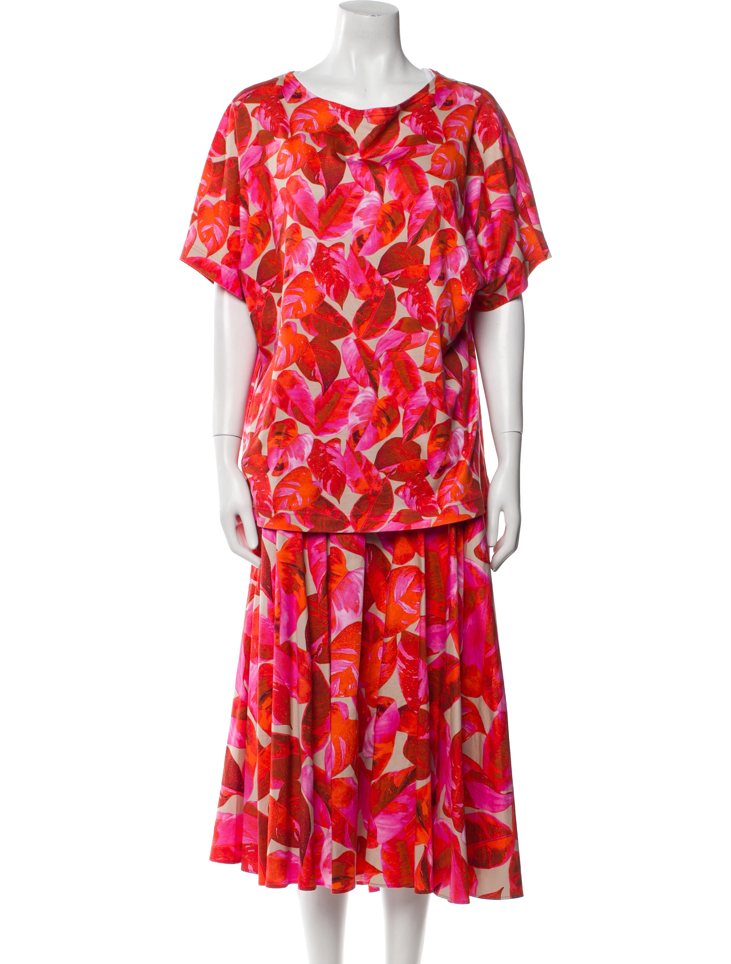 Akris Punto Printed Skirt Set