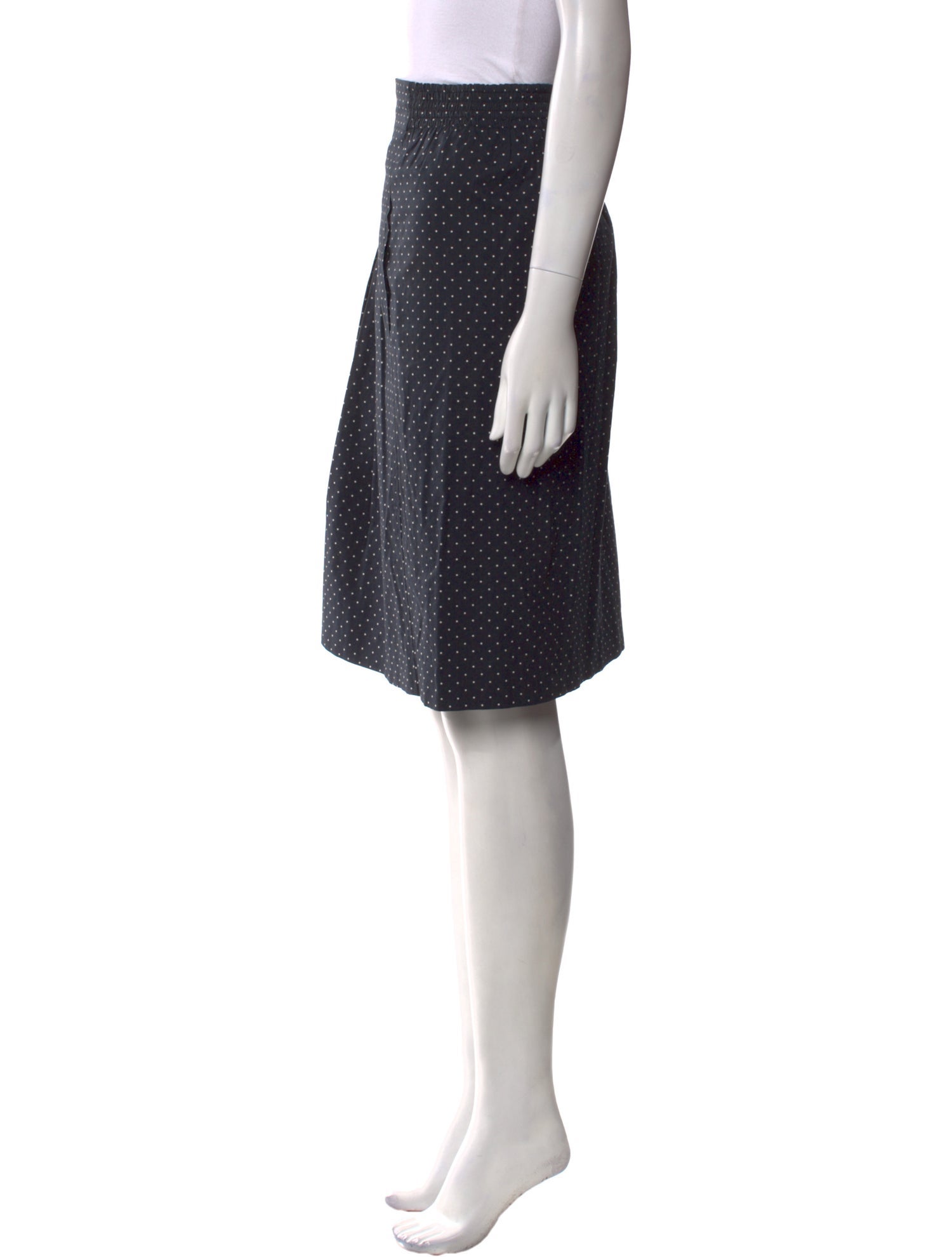 Akris Punto Polka Dot Print Knee-Length Skirt