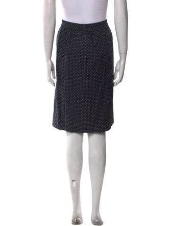 Akris Punto Polka Dot Print Knee-Length Skirt