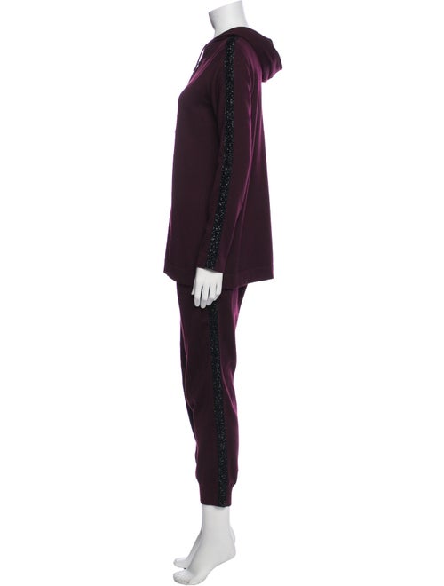 Akris Punto Wool Glitter Accents Pant Set