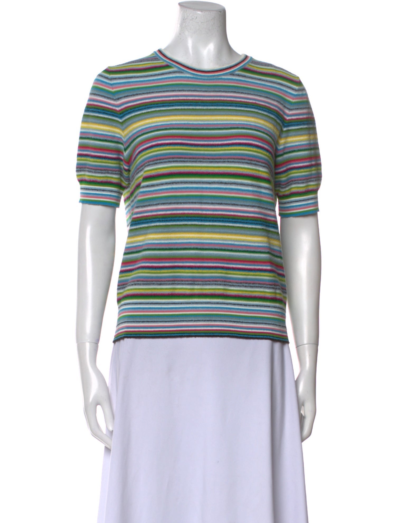Akris Punto Striped Crew Neck T-Shirt