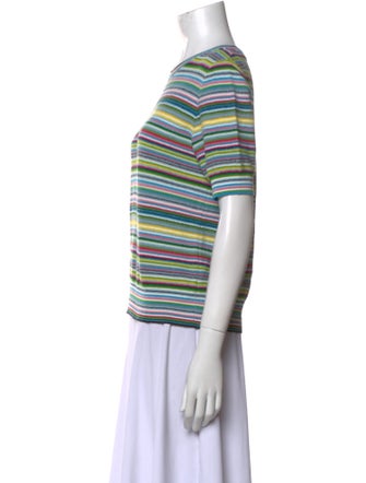 Akris Punto Striped Crew Neck T-Shirt