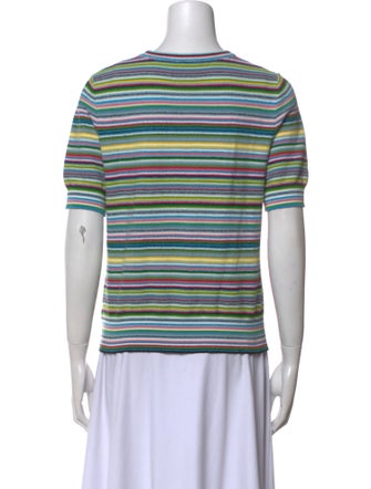 Akris Punto Striped Crew Neck T-Shirt
