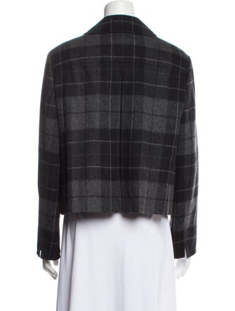 Akris Punto Wool Plaid Print Blazer