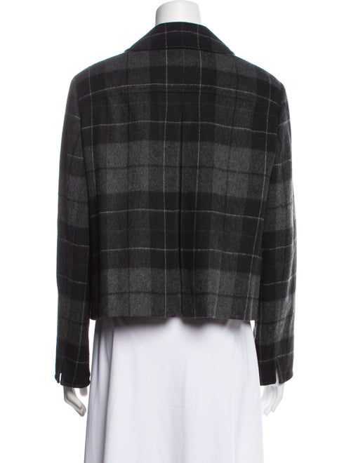 Akris Punto Wool Plaid Print Blazer