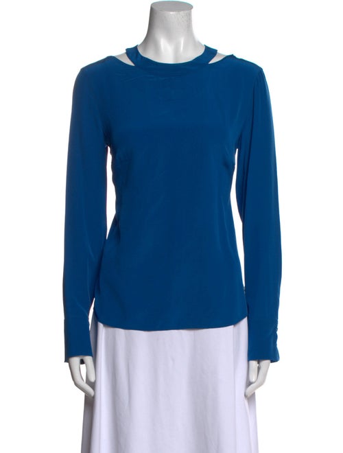 Akris Punto Silk Crew Neck Crop Top