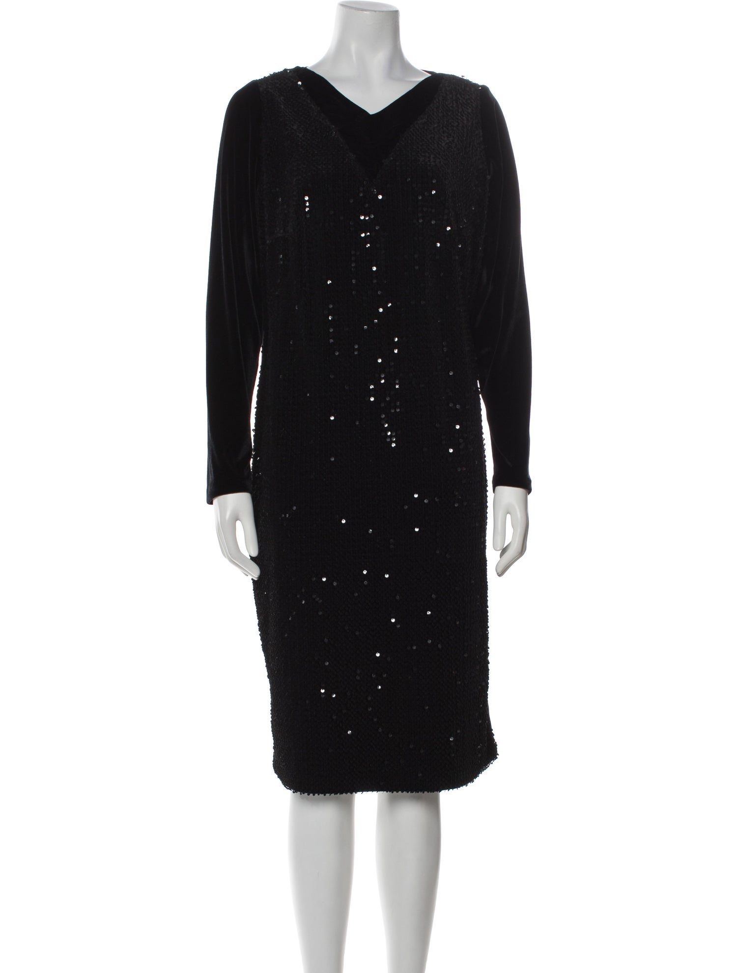 Akris Punto V-Neck Midi Length Dress