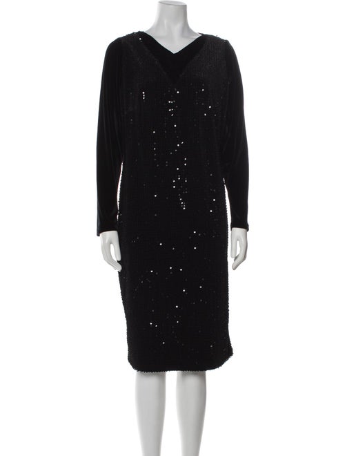 Akris Punto V-Neck Midi Length Dress