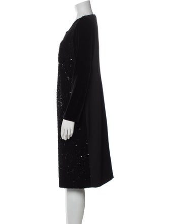 Akris Punto V-Neck Midi Length Dress