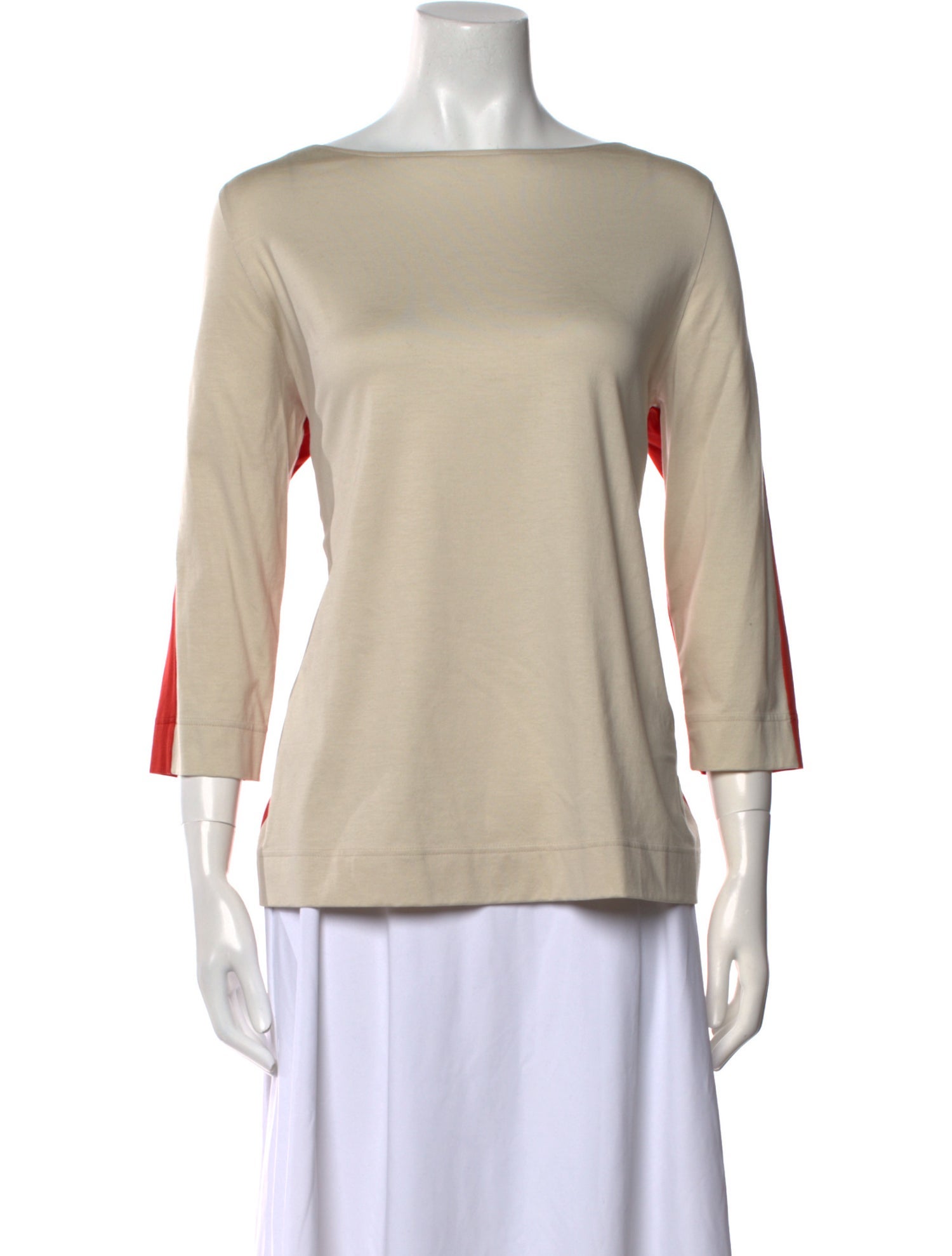 Akris Punto Bateau Neckline Three-Quarter Sleeve Top