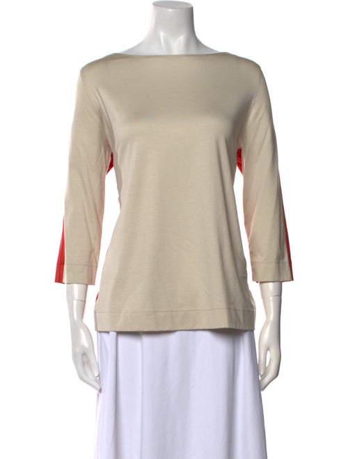 Akris Punto Bateau Neckline Three-Quarter Sleeve Top