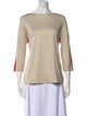 Akris Punto Bateau Neckline Three-Quarter Sleeve Top