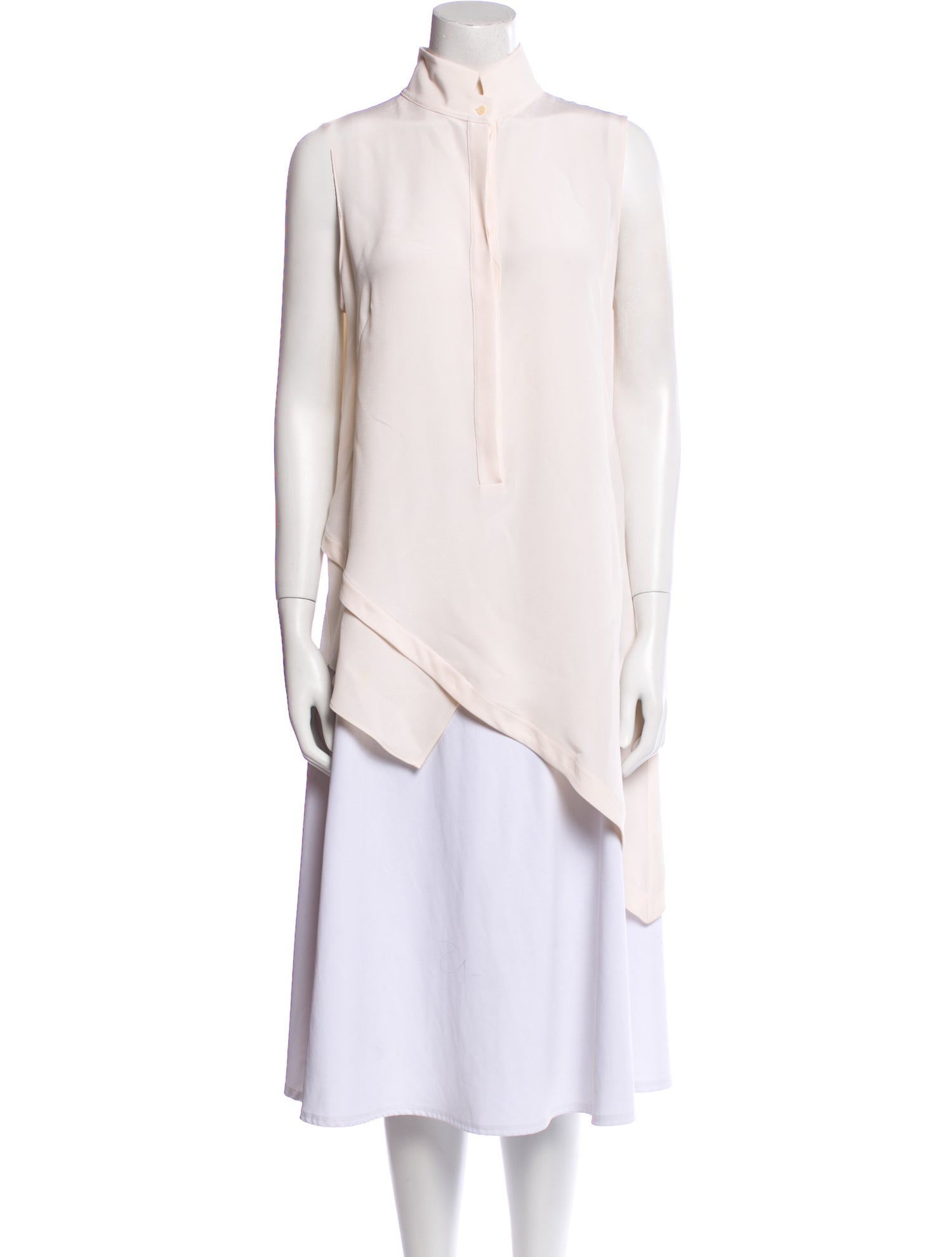 Akris Punto Silk Mock Neck Tunic
